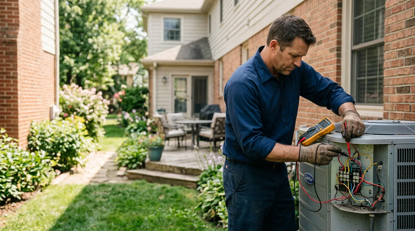 HVAC technician working near Rock City Falls, NY